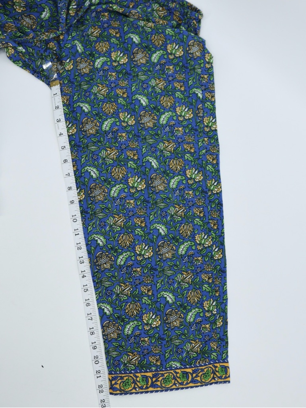 Signals Cotton 2 Piece Pants Set Tunic Pants Blue Floral Boho Resort Wear XL L - Picture 14 of 14
